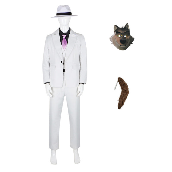 Mr. Wolf Costume Men The Bad Guys 2 Cosplay Halloween Outfit