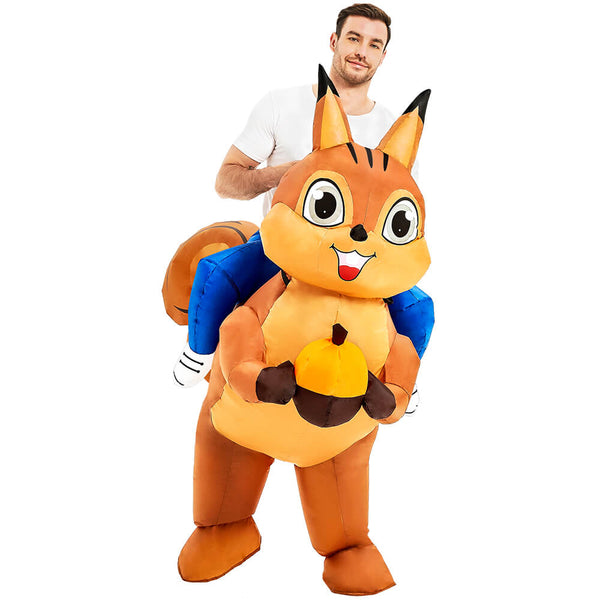 Inflatable Squirrel Costume Adult Riding Blow Up Animal Halloween Suit