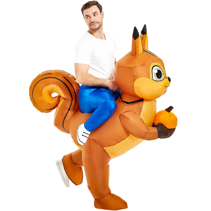 Inflatable Squirrel Costume Adult Riding Blow Up Animal Halloween Suit Timcosplay