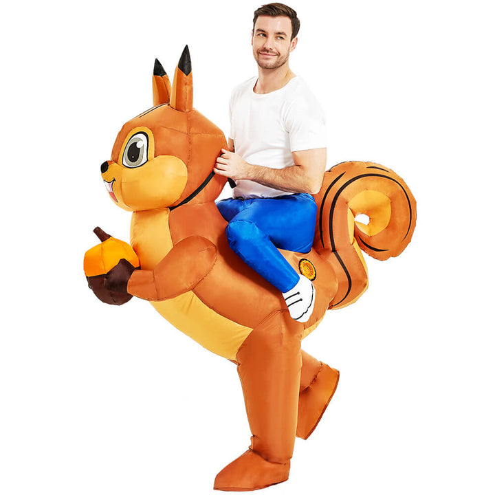 Inflatable Squirrel Costume Adult Riding Blow Up Animal Halloween Suit Timcosplay