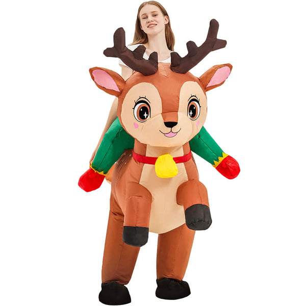 Inflatables Reindeer Costume Christmas Riding Reindeer