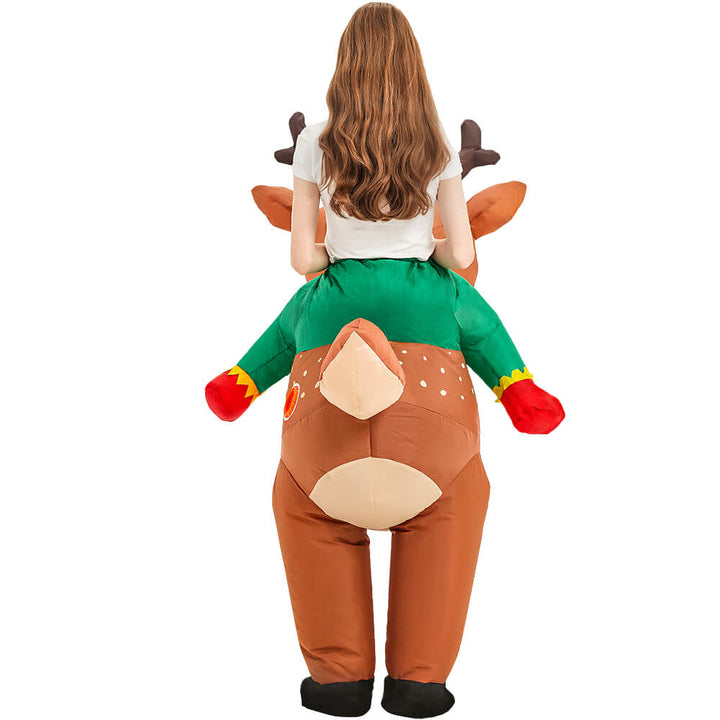 Inflatables Reindeer Costume Christmas Riding Reindeer Timcosplay