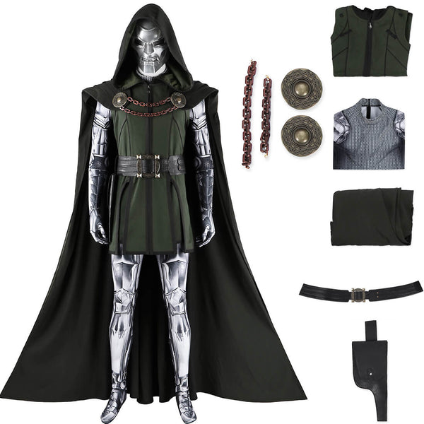 Doctor Doom Costume Fantastic Four Dr.Doom Cosplay Suit Top Level