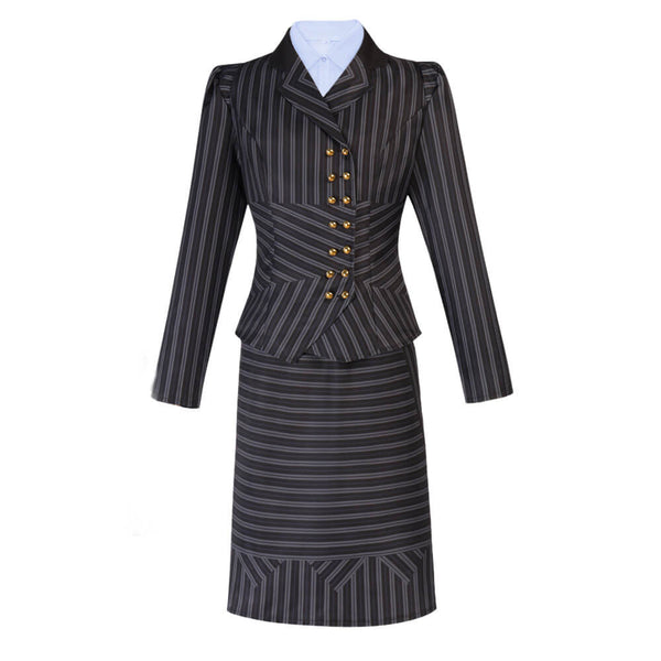 Witch Elphaba Costume Plaid Skirt Suit Wicked Cosplay Halloween Outfit
