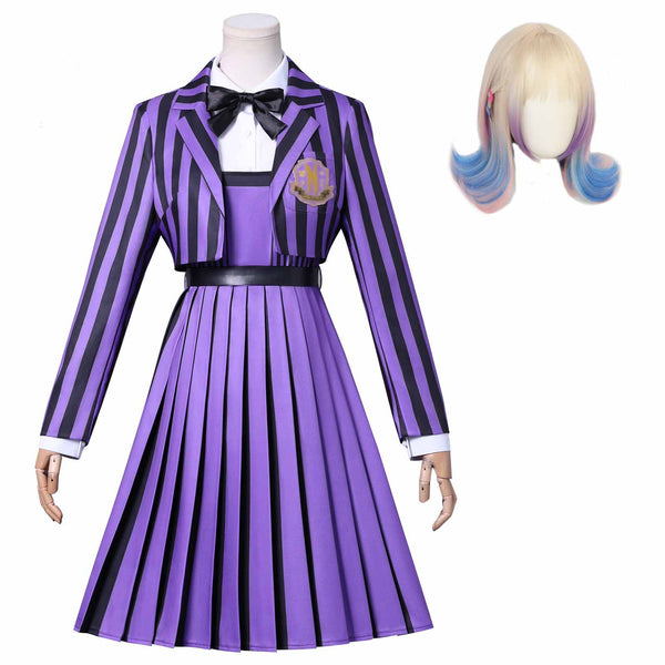 Enid Sinclair Costume Wednesday Season 2 Cosplay Costume Halloween Outfit with Wig