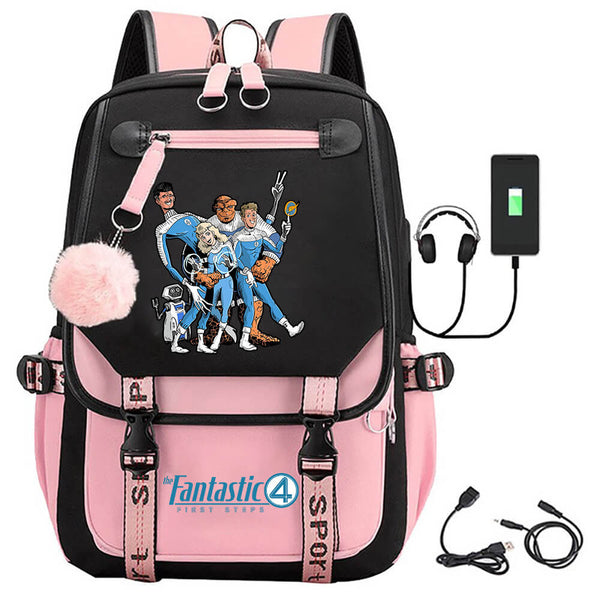 Fantastic Four Backpack Teenager Fantastic 4 Daypack Tote School Bag