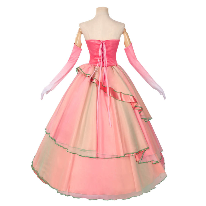 Glinda Costume Good Witch Pink Flower Dress Wicked Cosplay Halloween Outfit Timcosplay
