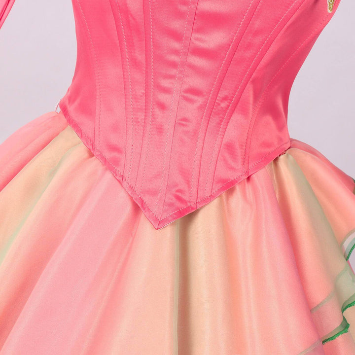 Glinda Costume Good Witch Pink Flower Dress Wicked Cosplay Halloween Outfit Timcosplay