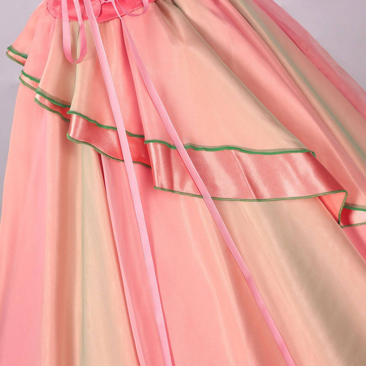 Glinda Costume Good Witch Pink Flower Dress Wicked Cosplay Halloween Outfit Timcosplay