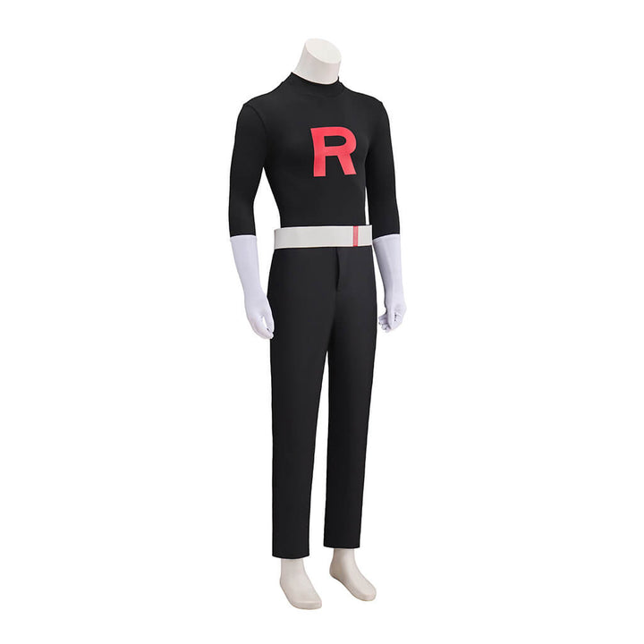 James Team Rocket Costume Black James Halloween Cosplay Outfit Adult Timcosplay