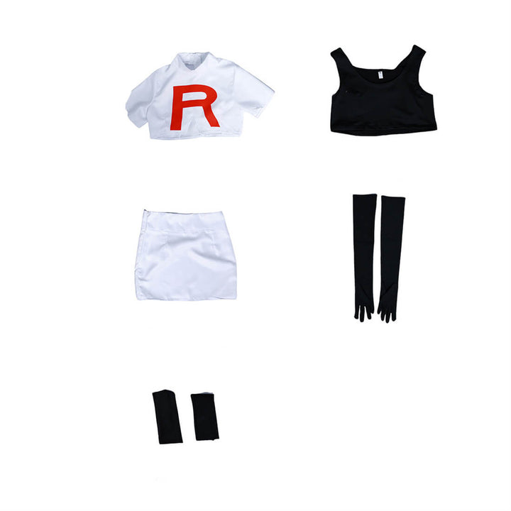 Jessie Team Rocket Costume White Jessie Halloween Cosplay Outfit Women Timcosplay