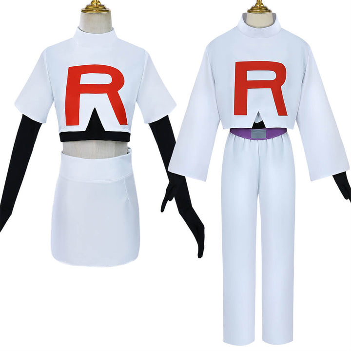 Jessie Team Rocket Costume White Jessie Halloween Cosplay Outfit Women Timcosplay