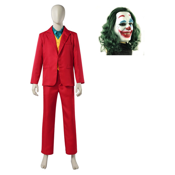 Clown Joker Costume Joaquin Phoenix Cosplay Halloween Outfit