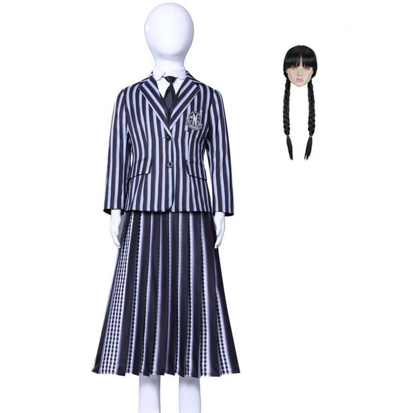 Kid Wednesday Addams Costume Wednesday Season 2 Halloween Cosplay Outfit