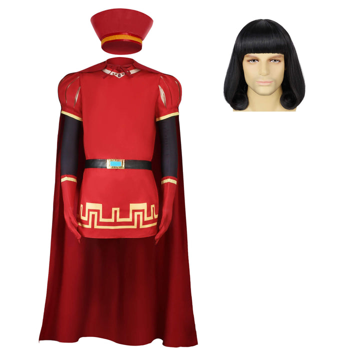 Adult Lord Farquaad Costume Men Halloween Outfit with Wig - Timcosplay