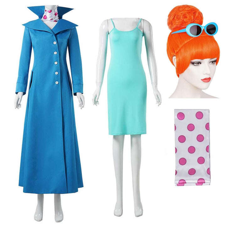Lucy Wilde Costume Blue Coat Dress Halloween Outfit - Timcosplay