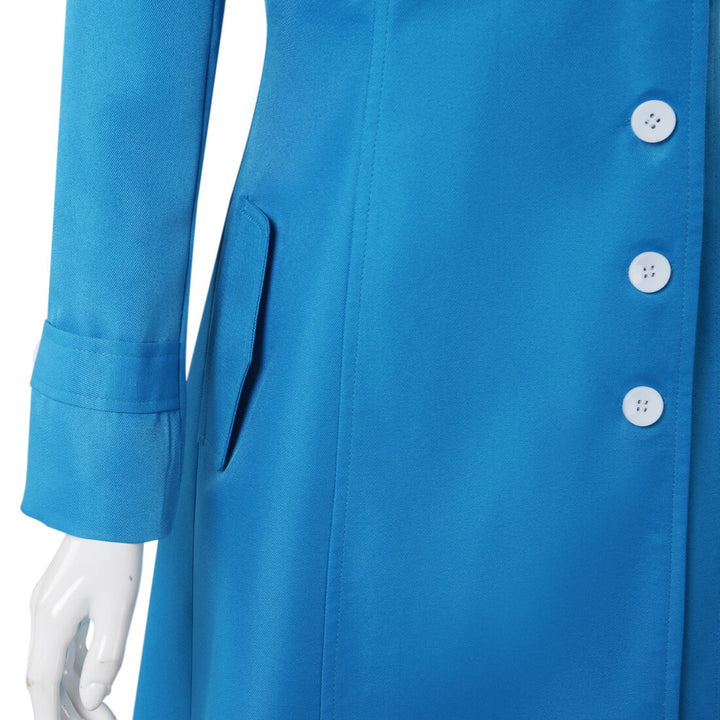 Lucy Wilde Costume Blue Coat Dress Halloween Outfit - Timcosplay