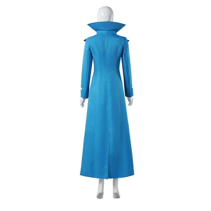 Lucy Wilde Costume Blue Coat Dress Halloween Outfit - Timcosplay