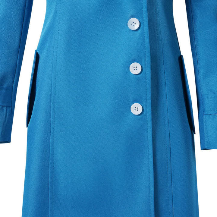 Lucy Wilde Costume Blue Coat Dress Halloween Outfit - Timcosplay