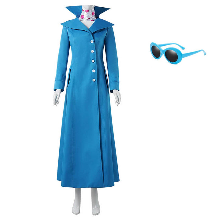Lucy Wilde Costume Blue Coat Dress Halloween Outfit - Timcosplay