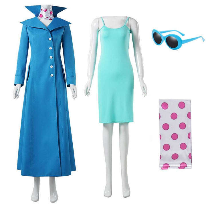 Lucy Wilde Costume Blue Coat Dress Halloween Outfit - Timcosplay