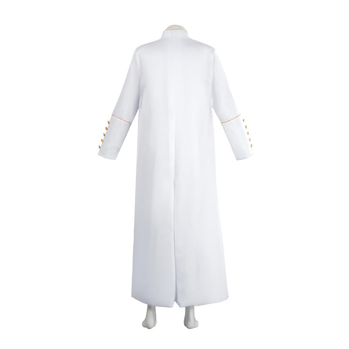 Mens Medieval Priest Costume Vintage Long Sleeved Robe Adult Clergy Pastor Cassock Timcosplay