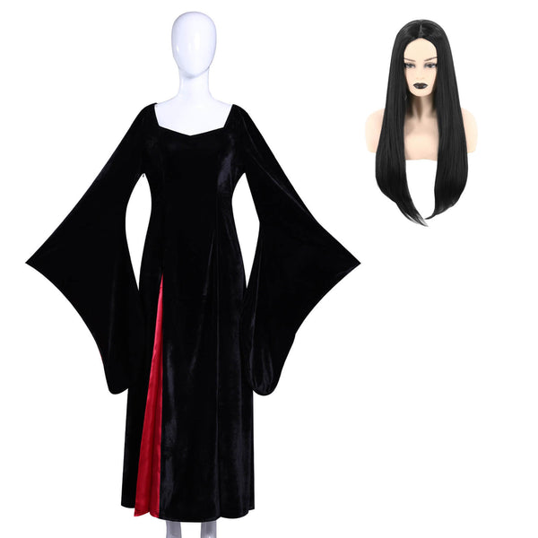 Morticia Addams Costume Wednesday Season 2 Morticia Dress Halloween Cosplay Outfit