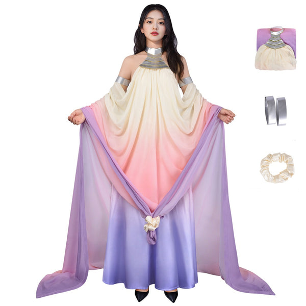 Padme Amidala Lake Dress Costume SW Cosplay Halloween Outfit ﻿
