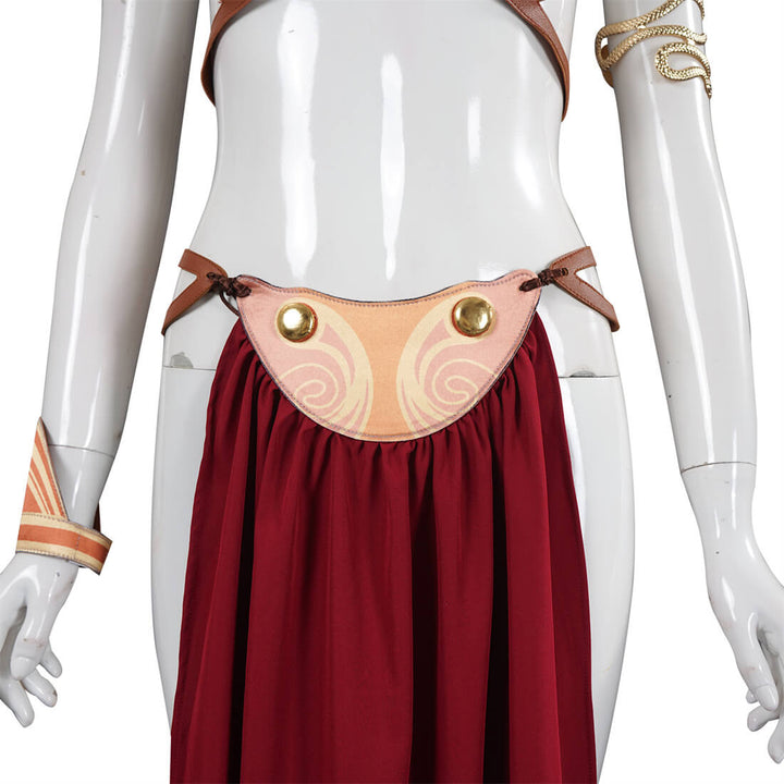 Princess Leia Costume Slave Leia Gold Bikini Halloween Cosplay Outfit Timcosplay
