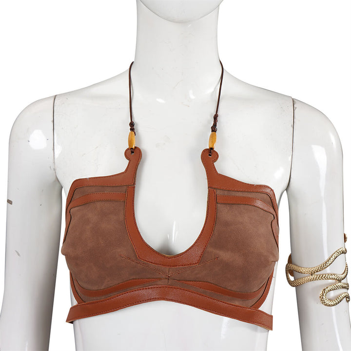 Princess Leia Costume Slave Leia Gold Bikini Halloween Cosplay Outfit Timcosplay