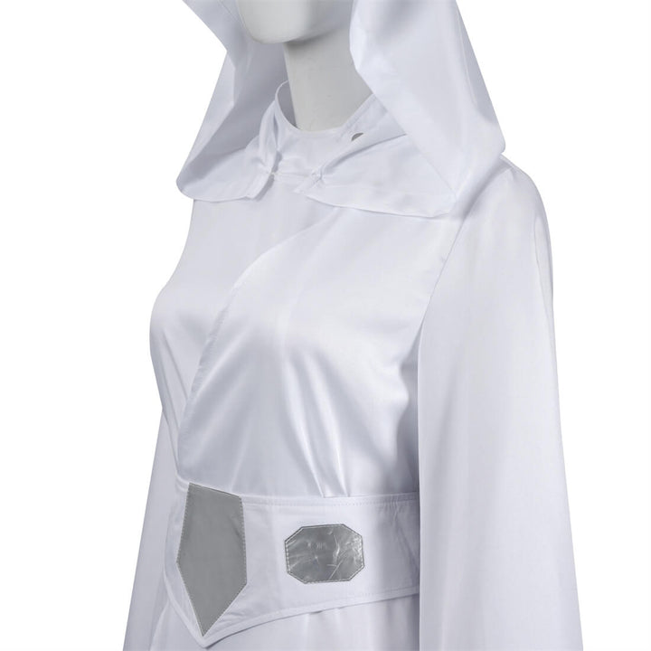 Princess Leia Costume Adult Women White Dress Tunic Halloween Cosplay Suit Timcosplay