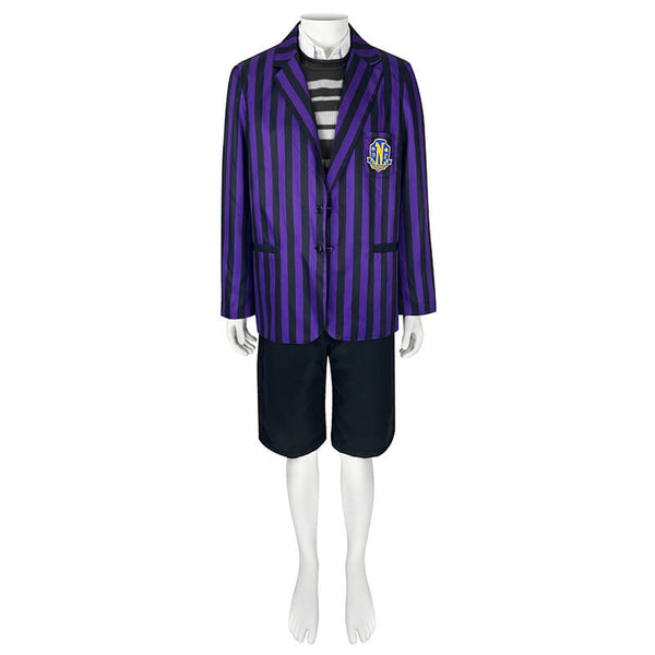 Pugsley Addams Costume Wednesady Addams Family Costume Pugsley Halloween Cosplay Suit