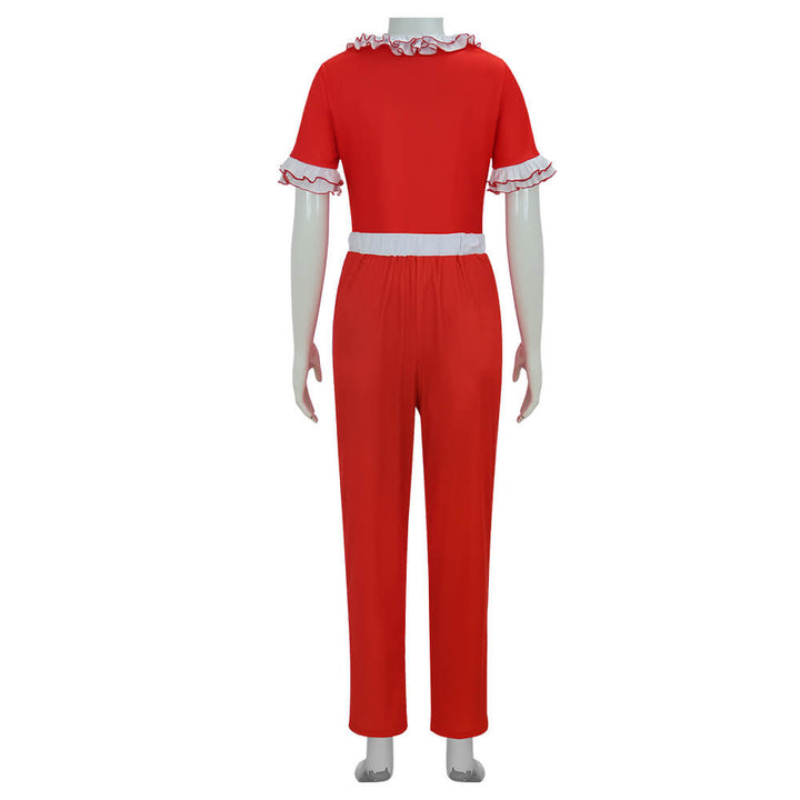 Sally O Malley Im 50 Costume Lady Kick Outfit Halloween Cosplay Red Suit Timcosplay