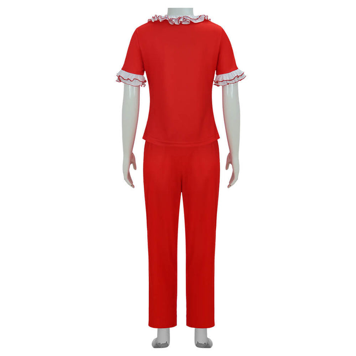 Sally O Malley Im 50 Costume Lady Kick Outfit Halloween Cosplay Red Suit Timcosplay