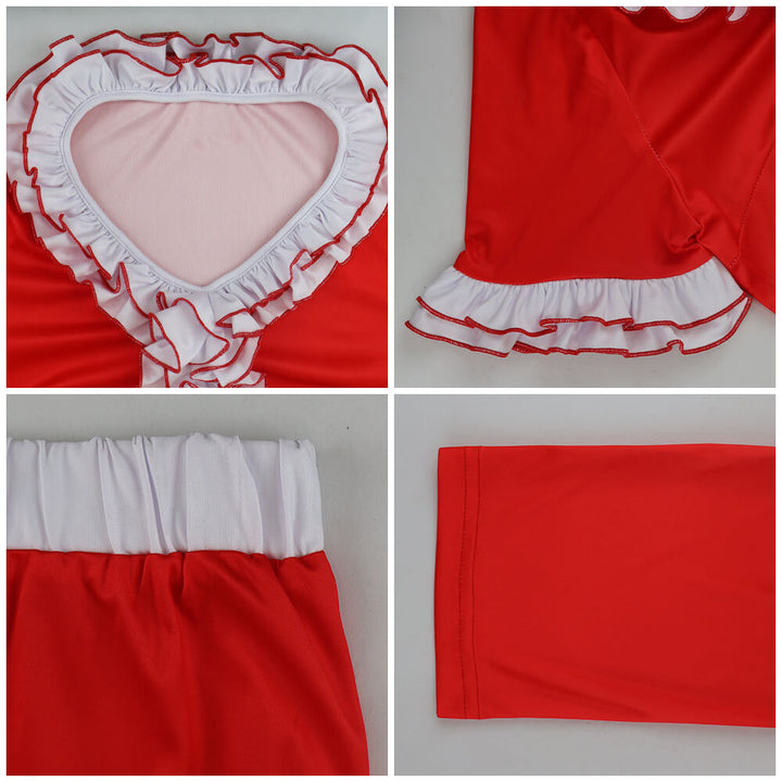 Sally O Malley Im 50 Costume Lady Kick Outfit Halloween Cosplay Red Suit Timcosplay