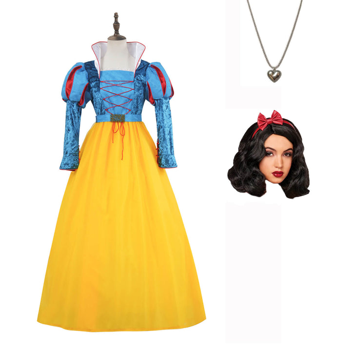 Deluxe Snow White Costume 2025 Halloween Copslay Outfit Timcosplay