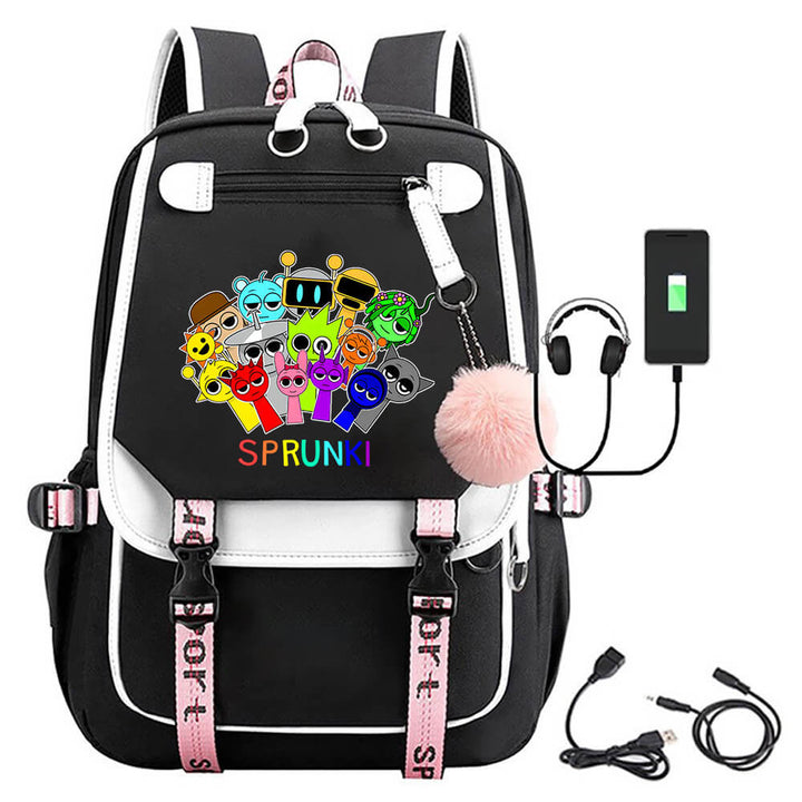 Sprunki Backpack Cute Teenager Laptop School Shoulder Bag Timcosplay