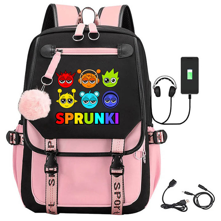 Sprunki Backpack Cute Teenager Laptop School Shoulder Bag Timcosplay