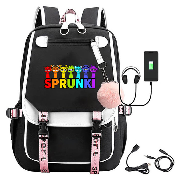 Sprunki Backpack Cute Teenager Laptop School Shoulder Bag Timcosplay