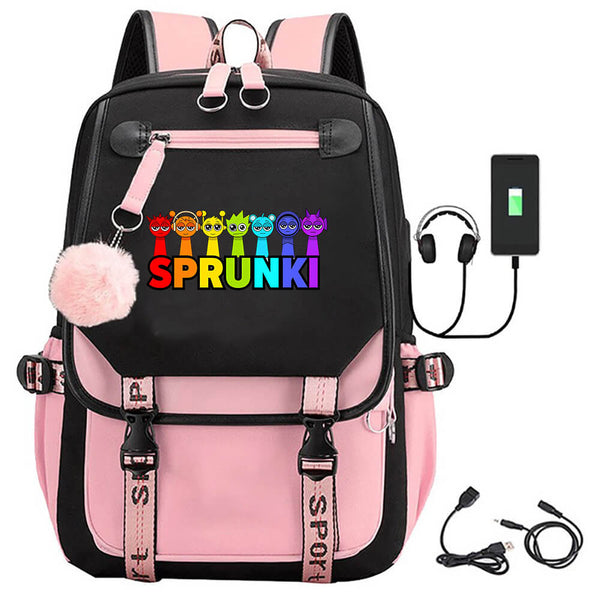 Sprunki Backpack Cute Teenager Laptop School Shoulder Bag Timcosplay