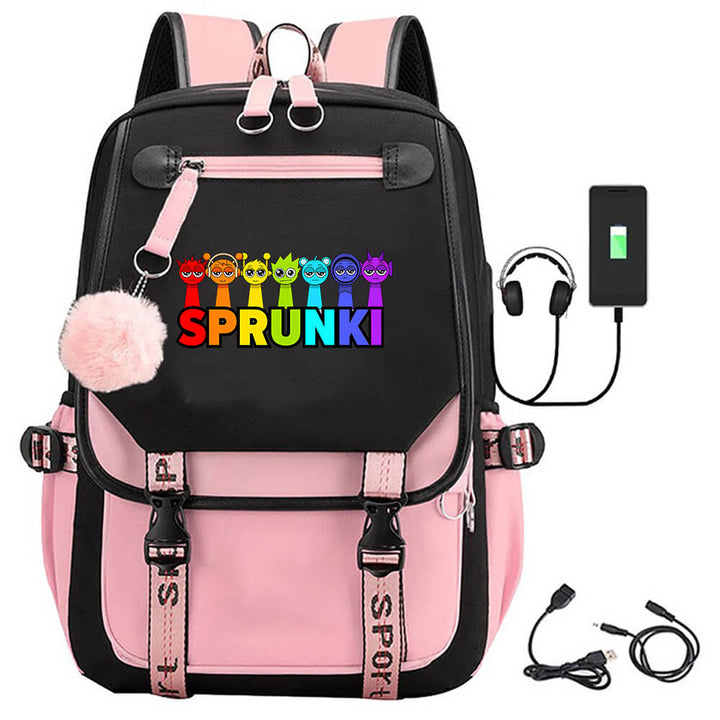 Sprunki Backpack Cute Teenager Laptop School Shoulder Bag Timcosplay