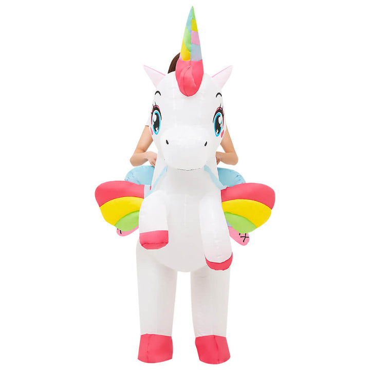 Inflatable Unicorn Costume Ride On Unicorn Costume Halloween Outfit Timcosplay
