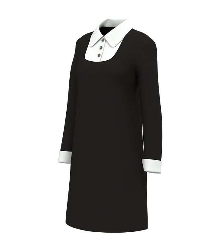Wednesday Addams Dress Sockings Halloween Cosplay Suit with Wednesady Wig Timcosplay