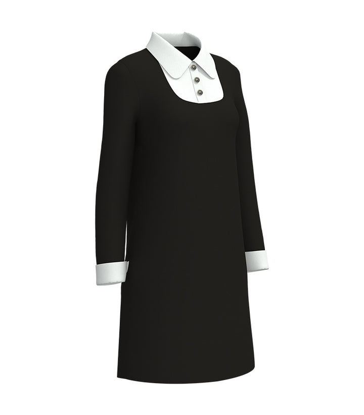 Wednesday Addams Dress Sockings Halloween Cosplay Suit with Wednesady Wig Timcosplay