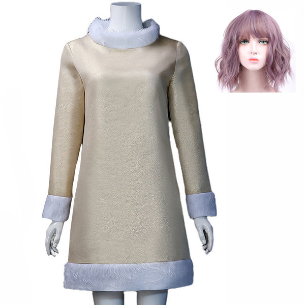 Wednesday Enid Sinclair White Costume Halloween Enid White Dress With Wig Timcosplay