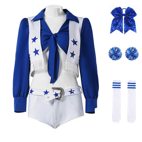 Kids Dallas Cowboys Cheerleaders Costume Women Cheerleader Uniform Halloween Cosplay Outfit Timcosplay
