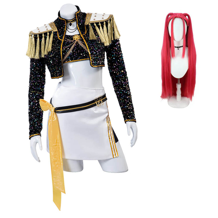 Mira Golden Kpop Demon Hunters Costume Black Dance Halloween Cosplay Outfit - Timcosplay