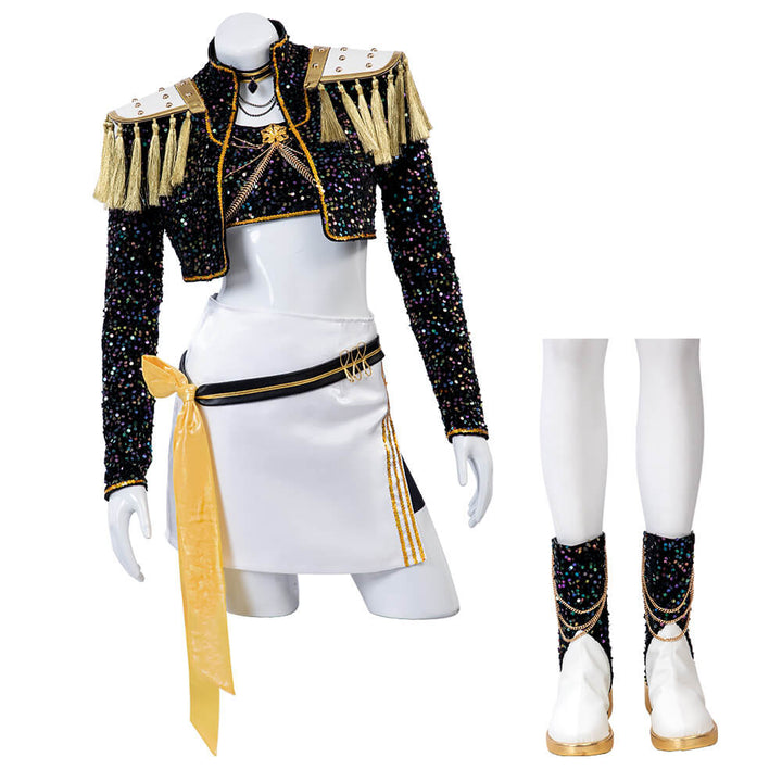 Mira Golden Kpop Demon Hunters Costume Black Dance Halloween Cosplay Outfit - Timcosplay
