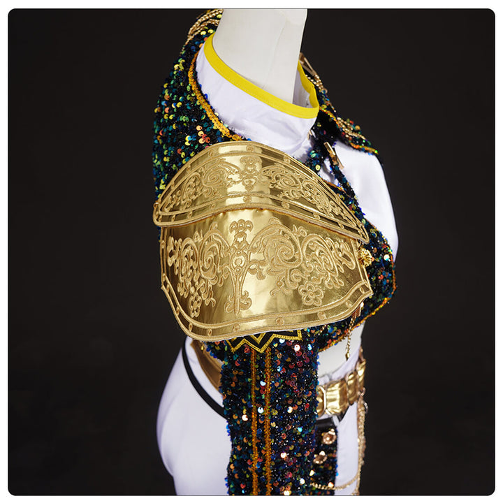 Rumi Kpop Demon Hunters Costume Black Golden Dance Halloween Outfit - Timcosplay