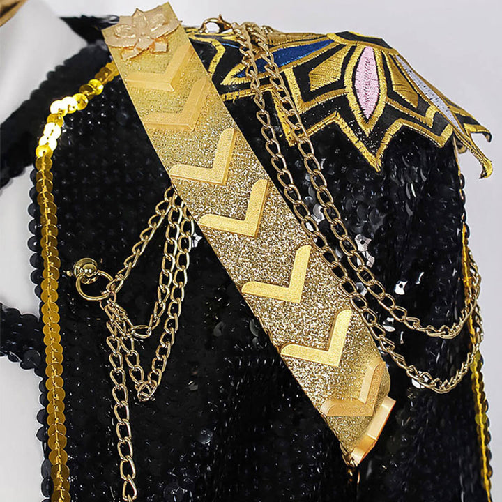 Rumi Golden Costume Kpop Demon Hunters Rumi Black Dance Halloween Outfit - Timcosplay